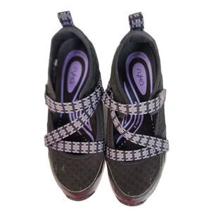 Ryka Adjustable Kailee Black & Purple Sneakers Size 6M